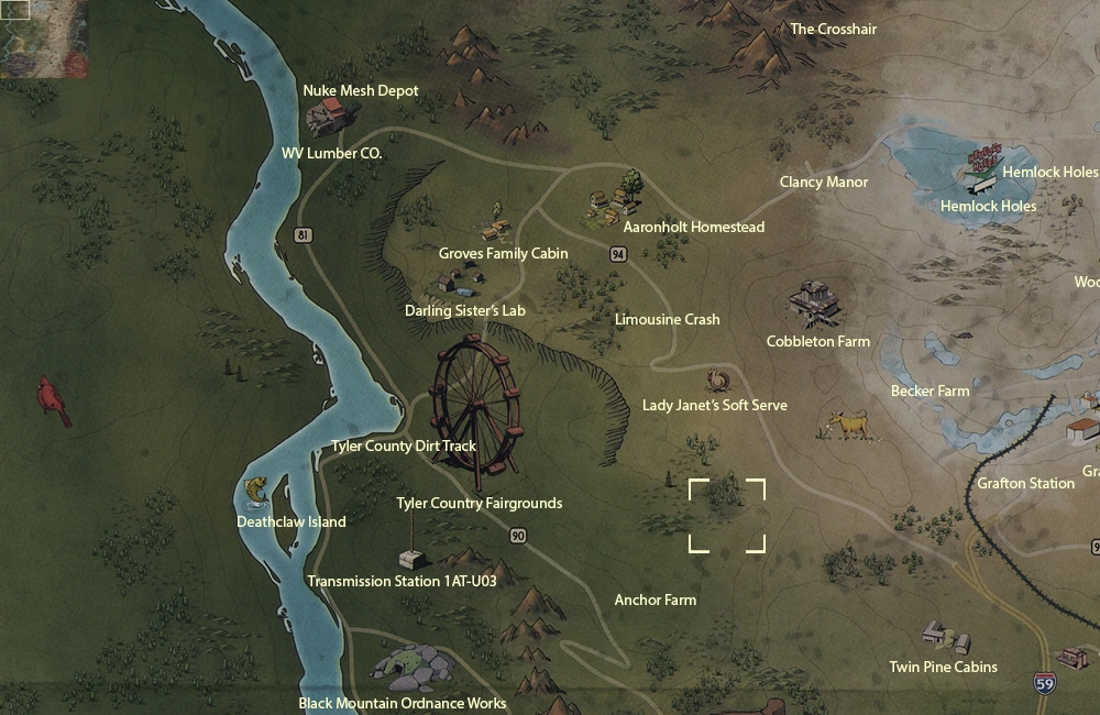 マップ上の位置