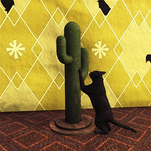 Cactus scratching post