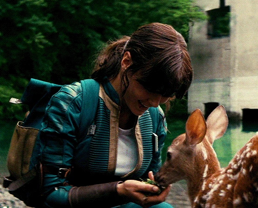 鹿を初めて見るルーシー